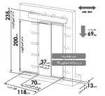 درب یاران تمام اتوماتیک طبقه تلسکوپی 70 دو لته - Image 2